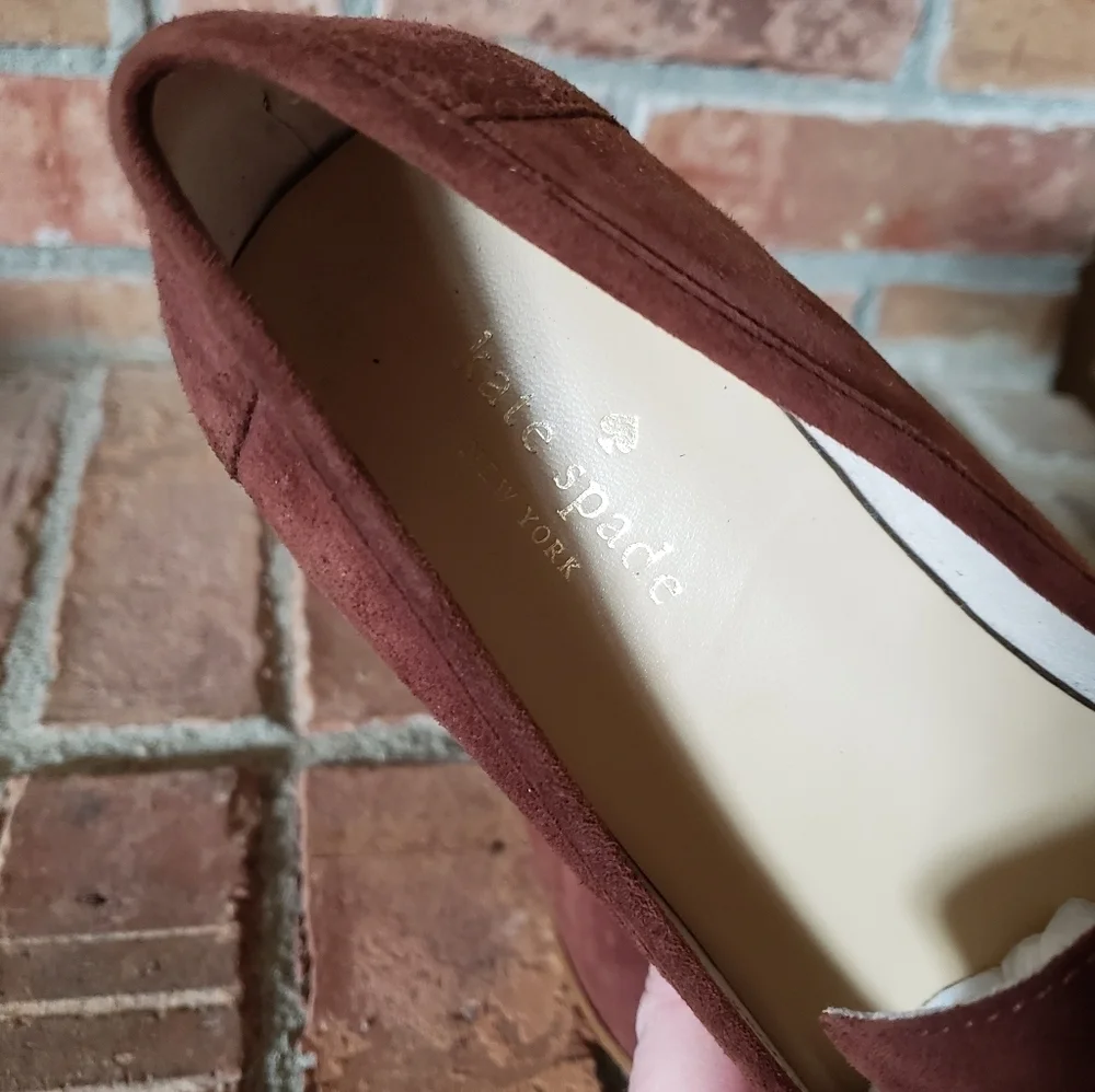 Kate Spade Brown Bow Loafers